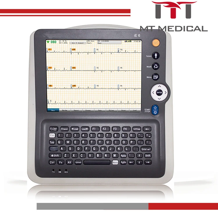 Touch screen digital 6-channel ECG machine