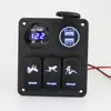HOT! 3 way FJ Cruiser switch panel with usb socket, Voltmeter