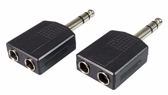 Dual Mono 635mm 1 Male Plug To 2 Stereo Female Mono Jack Audio Adaptor And Connector Buy 6 3438