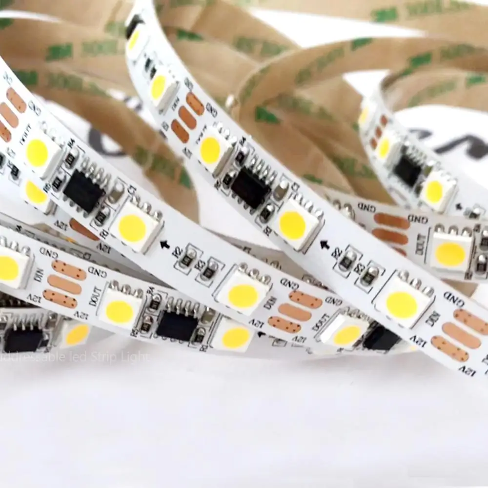 12v white pcb warm white blue red green  single color individual addressable led strip ws2811 300leds