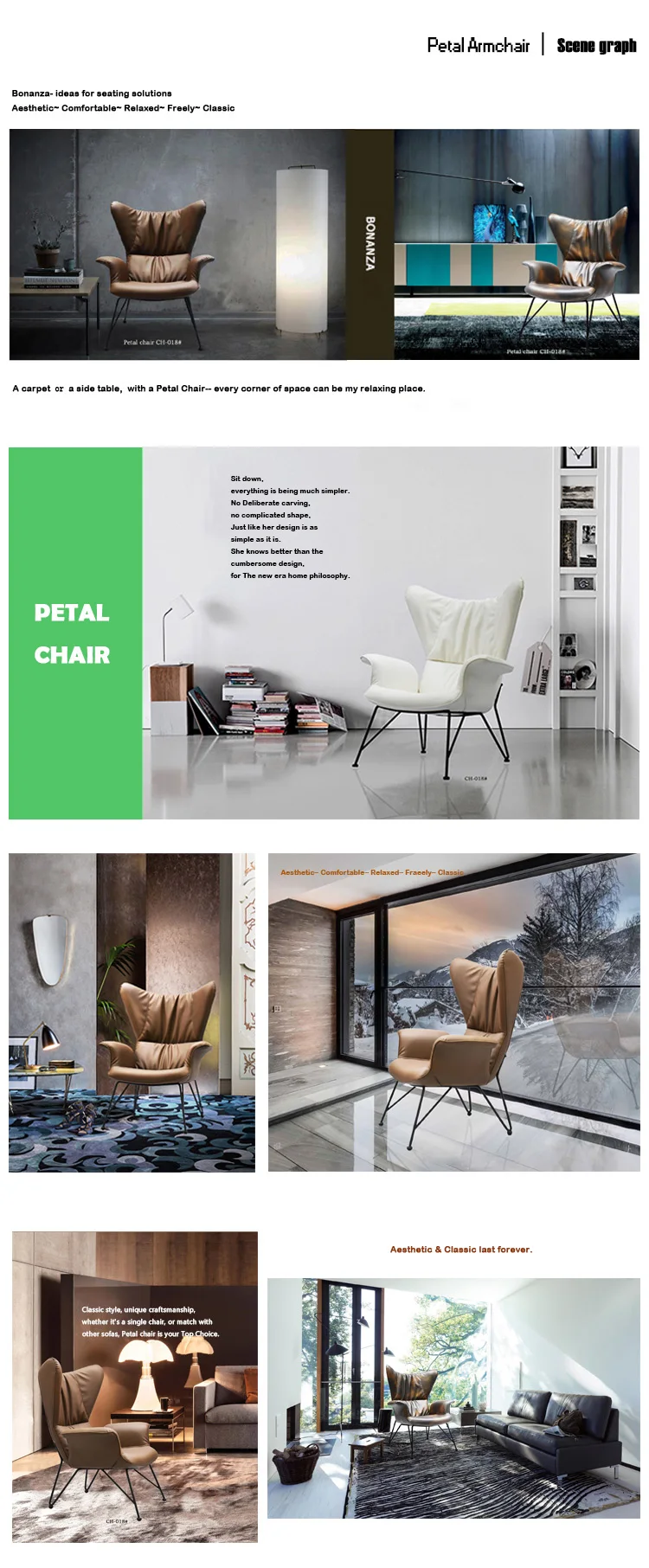 CH018 Wholesale armchair modern leather chair factory direct Danish design lounge chair