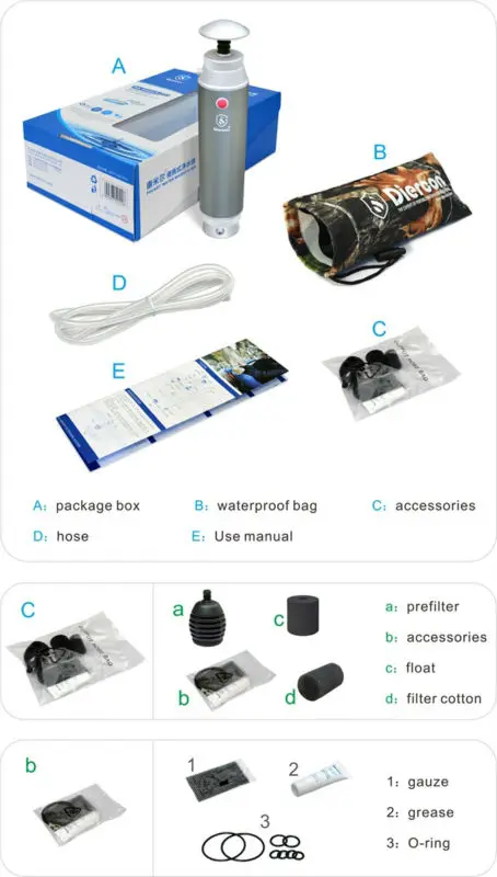 D-Competitive prices & quality Supplier/Manufacturer Diercon outdoor sports mini water purification all metallic (KP01-02)