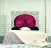 silver color sector high back fabric bed