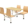 Commercial industrial canteen furniture 4 seats table and chair set in Malaysia