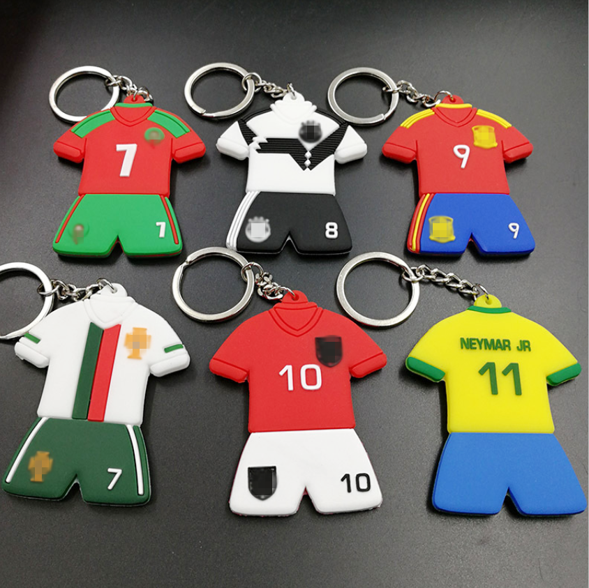 World Cup Gifts Mini Custom Logo Rubber Pvc Football Club Jersey T