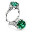 Fashion flower custom design big turquoise ring online