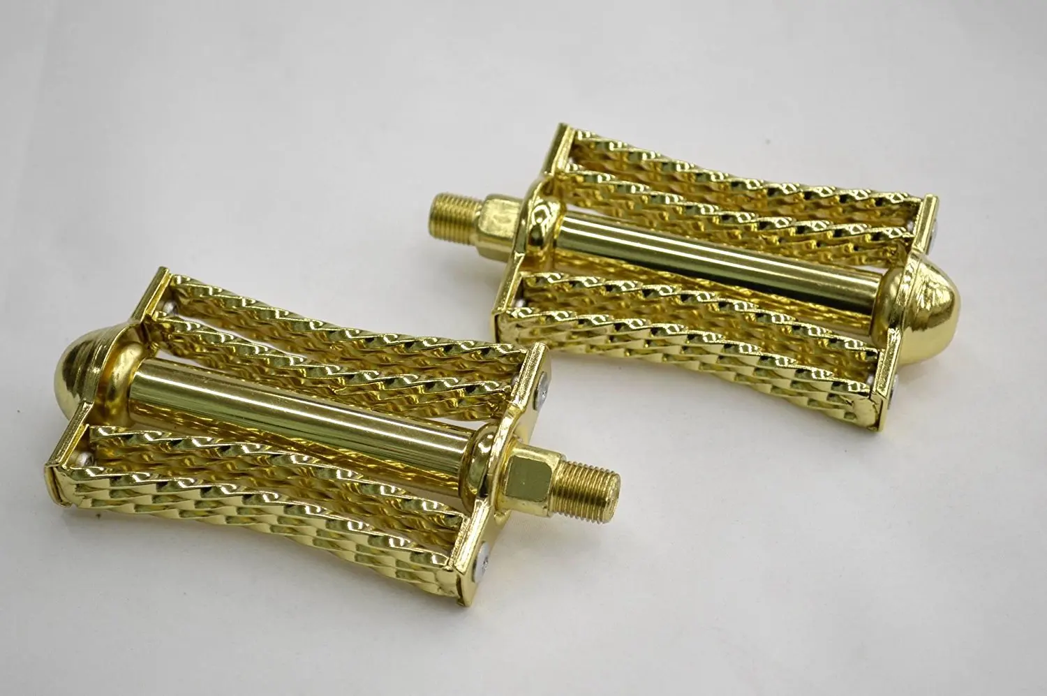 Bicycle Twisted Gold Caged Lowrider Pedals 