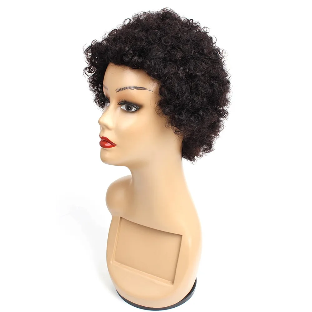 Kiss Hair Afro Curl Non Lace Wig For Women Natural Color Machine Made ...