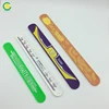 Newest Promotional Personalized Silicone Slap Bracelet snap bands with reflective metal inside