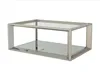 Z Gallerie Style Square Mirrored Country Design Coffee Table for Living room Furniture