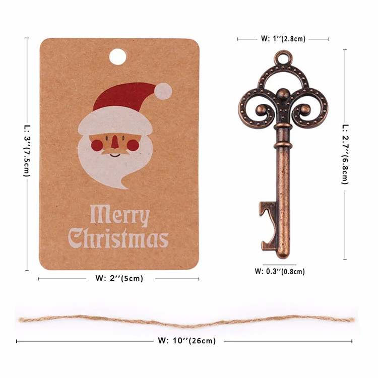 Magic Key Bottle Opener Santa Hanging Party Pendant Christmas Tree Decoration