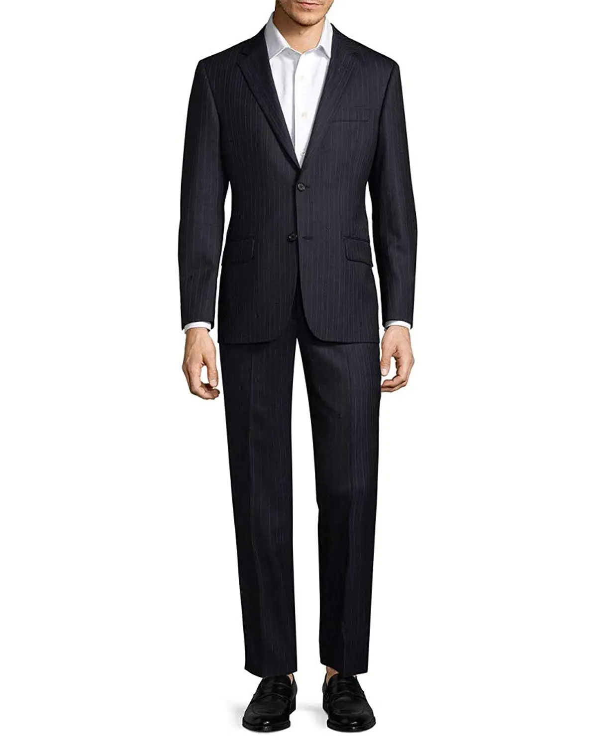 brown pinstriped suit rental