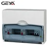 GEYA Low Voltage Surface Mounted Power Waterproof Electrical Circuit Breaker MCB Enclosures 14 Ways Distribution Box AC DC