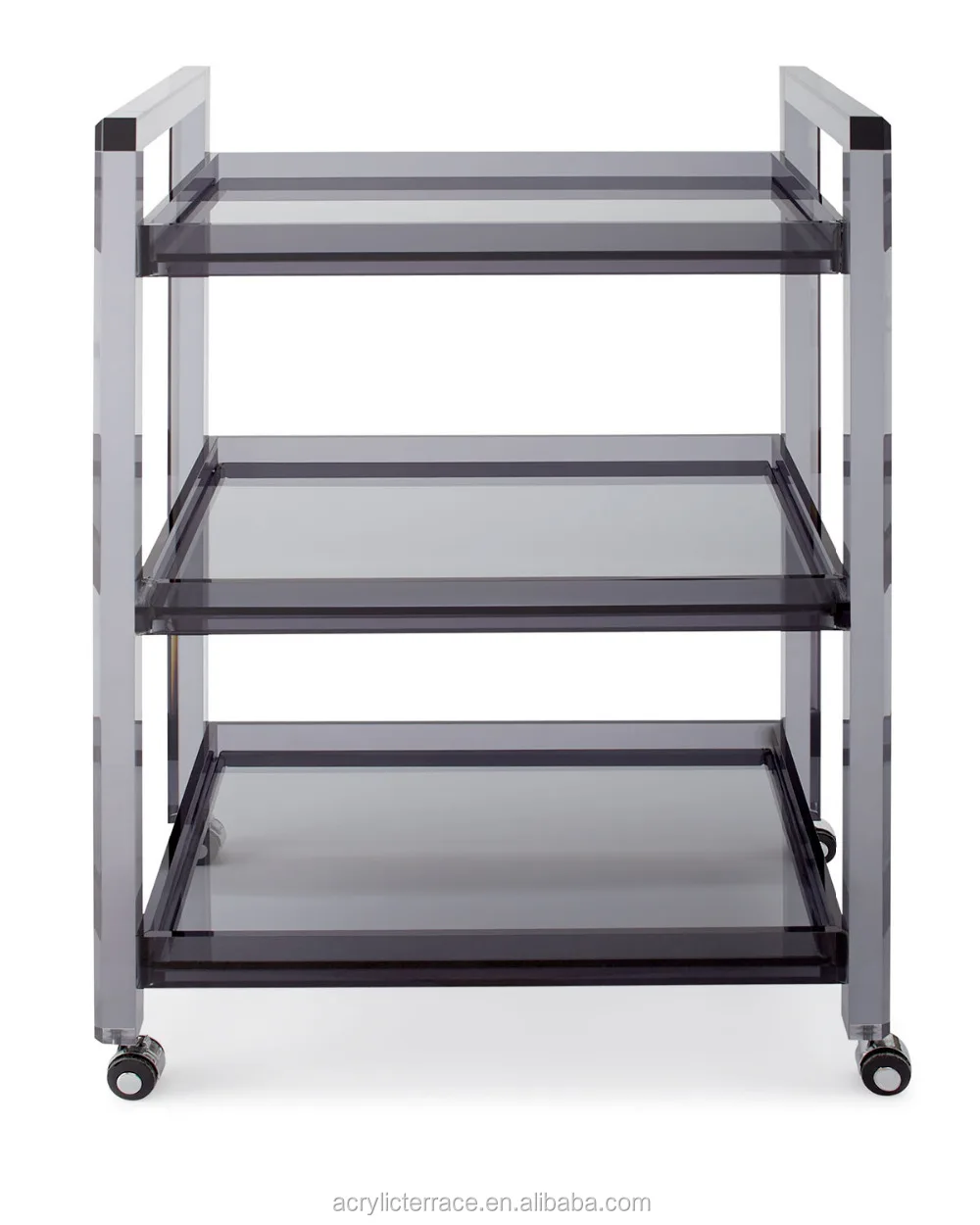 bar serving carts on 3 Tier Smoke Acrylic Bar Serving Cart Buy Acrylic Lucite Bar Cart Tea Serving Carts Bar Cart Product On Alibaba Com