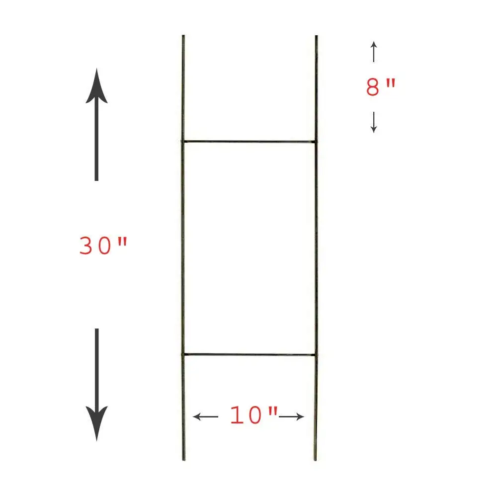 25 Quantity H Frame Wire Stakes - Yard Sign Stakes 10" x 30" - Works Best with Corrugated Plastic Signs 4mm or 5mm, Yard Sign Stakes, H Wire Stakes