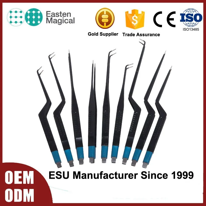 Insulated Stainless Steel Aesculap Type Electrosurgical Bipolar Forceps