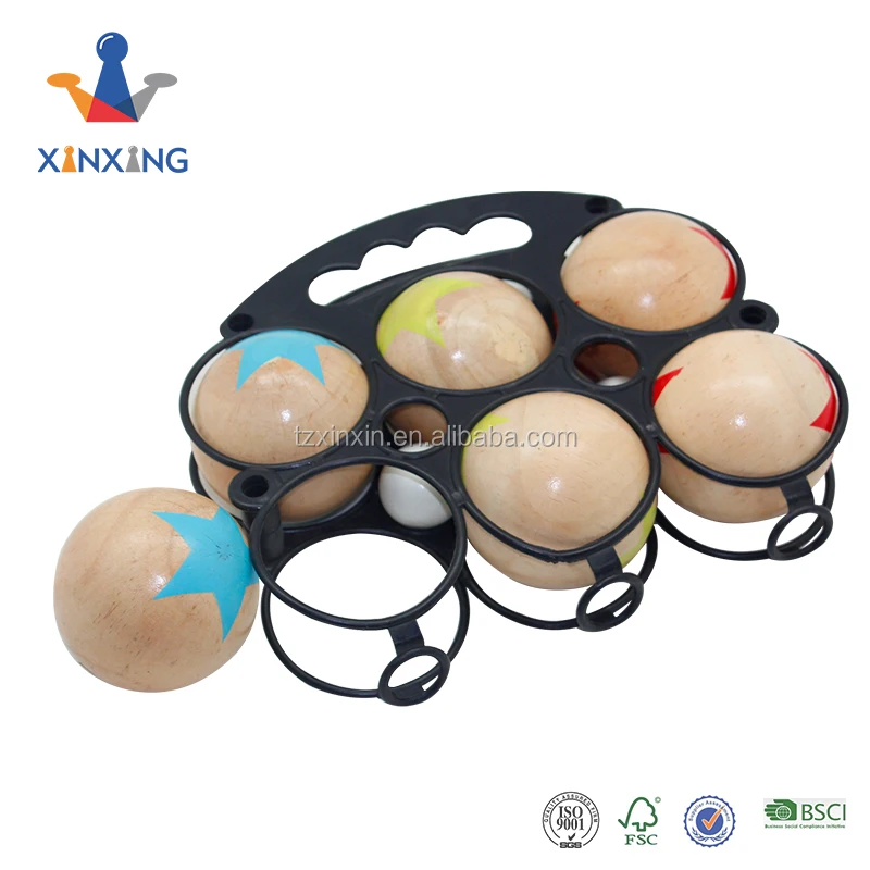 Custom Bocce Ball Pine Wood Boccia Set With Carrying Case Garden Game Buy Bocce Set,Wooden