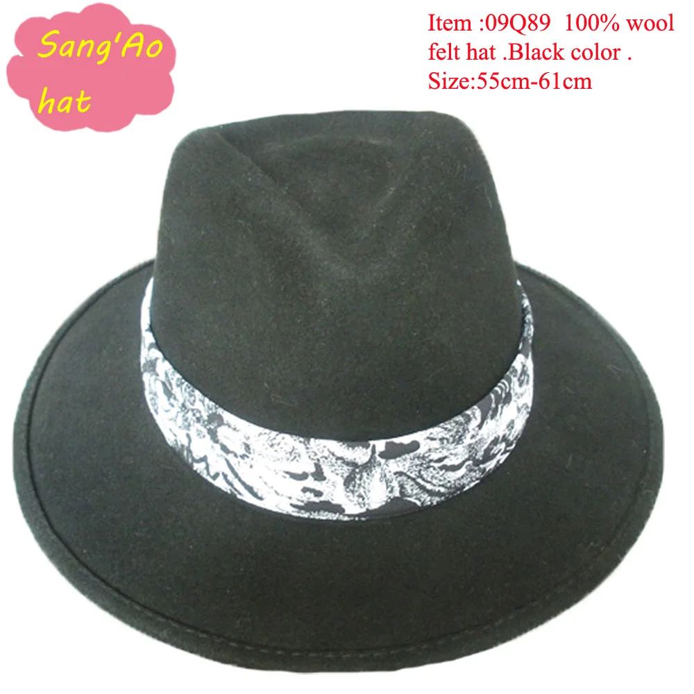 wholesale Men wide brim fedora hat