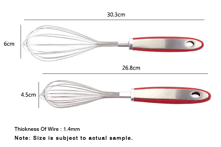 Thick and Solid Handle Manual Egg Whisk