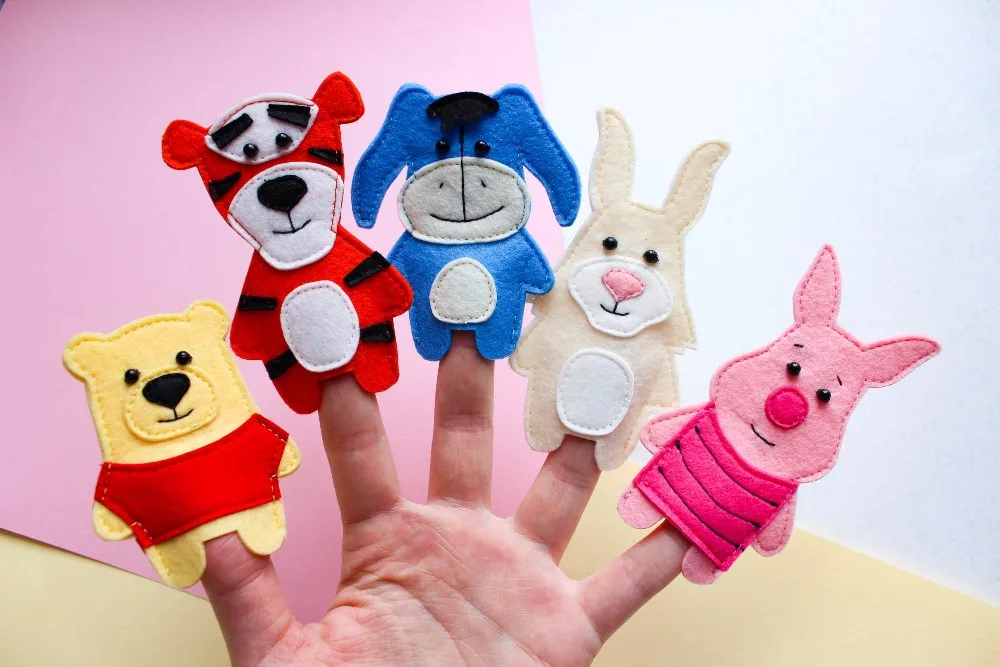 Forest Animals Toy Set Woodland Animals Finger Puppets,Felt Finger ...