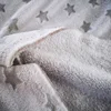 100 polyester plain star pattern cutting embossed flannel fleece fabric