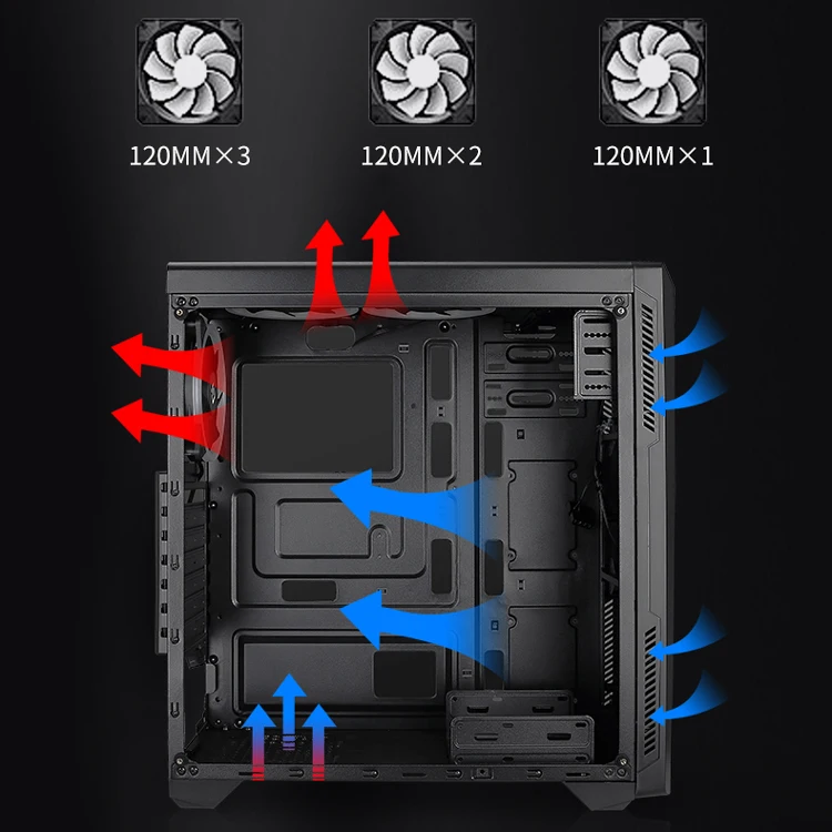 SNY  ShengYang M02 Tempered glass computer gaming case