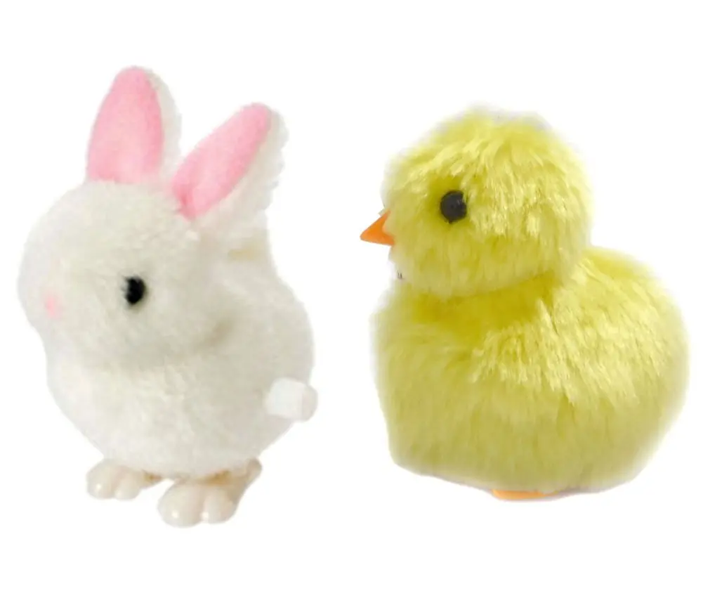Plush Pair of Hopping Wind-Up Friends! Chick pack of 2
