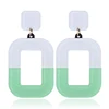 Free sample ! 2018 aliexpress hot selling earrings gradient geometric acetate earrings for women KL4046