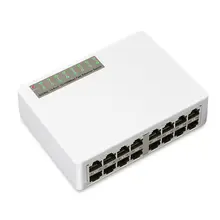 10/100Mbps 16 Ports Fast Ethernet LAN RJ45 Vlan Network Switch Switcher Hub Desktop PC with EU/US adapter