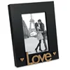 Black& White Wood Sentiments Love Picture Frame, 4x6 inch