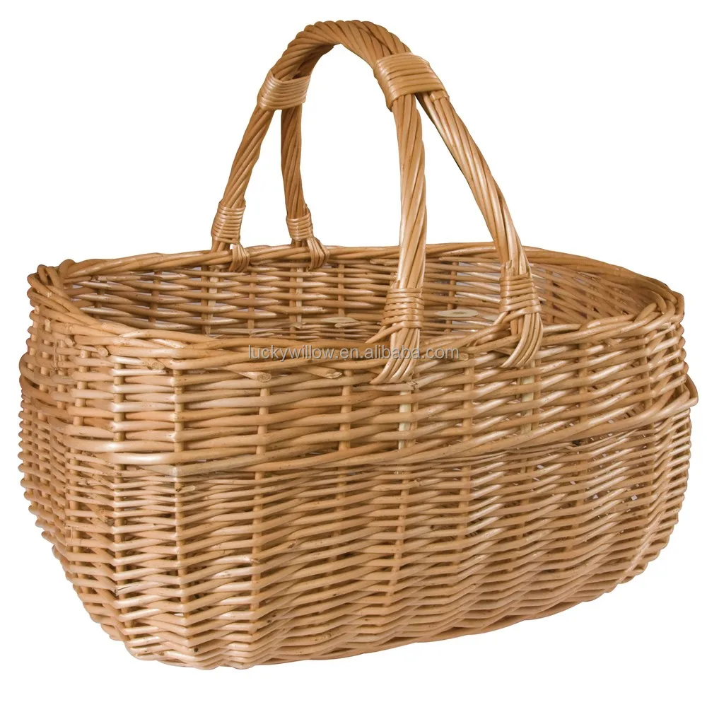 Oval Wicker Trug Basket With Durable Handle Buy Wicker Trug Basket