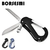 Top Amazon Camping Bag Hanging Portable Hook Knife Keychain Multi tool kit Climbing Hook with Carabiner Pocket Knife for Hiking