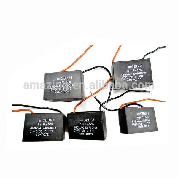 CBB61 Electric Machine Starting Capacitor 7uf 250V Ceiling Fan Capacitor
