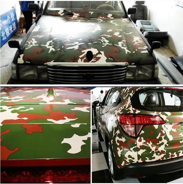 Best Design Car Wrapping Foil Army Green Matte Camo Camouflage Car Body Wrap Vinyl Film In High