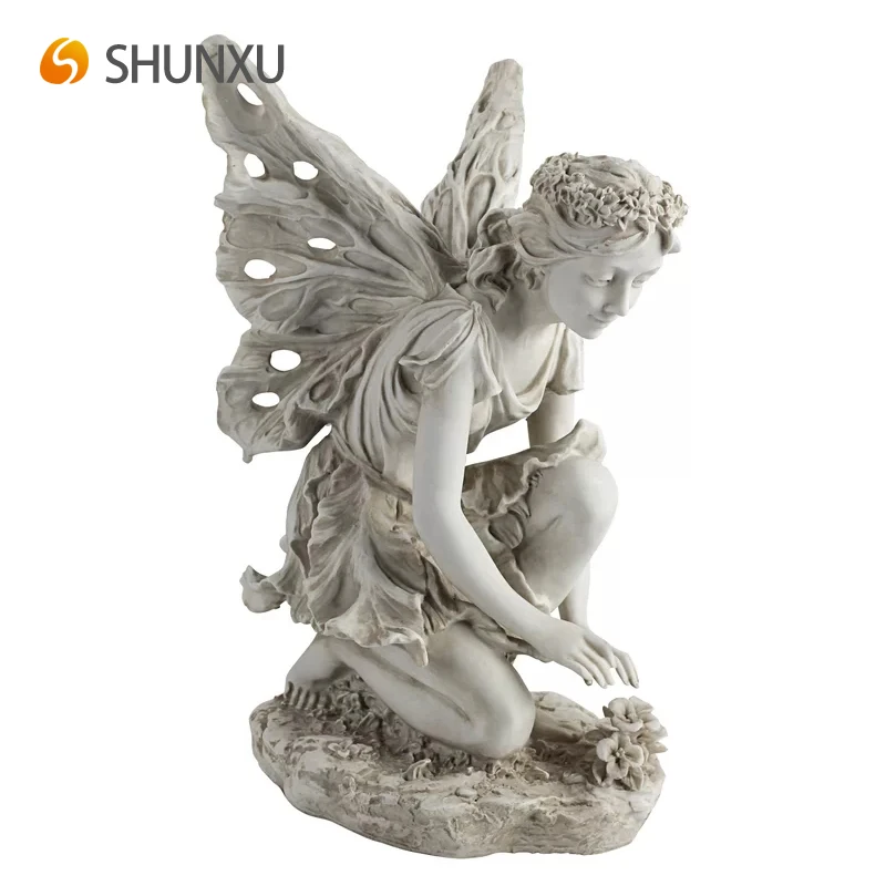 Highly Detailed Polyresin The Flower Fairy Statue Home Garden Decor Art
