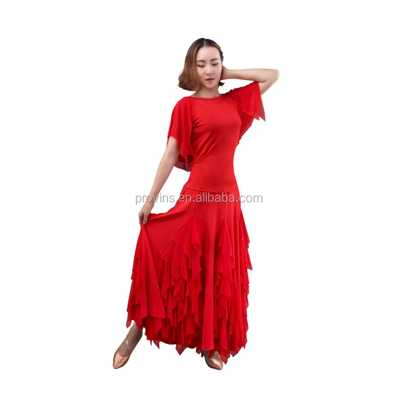 New Design Red Ballroom Dance Dresses Girls Half Long Dancing Skirts Match With Gb01004 Buy Long Skirts For Girls Ballroom Dance Dresses Dance Skirt