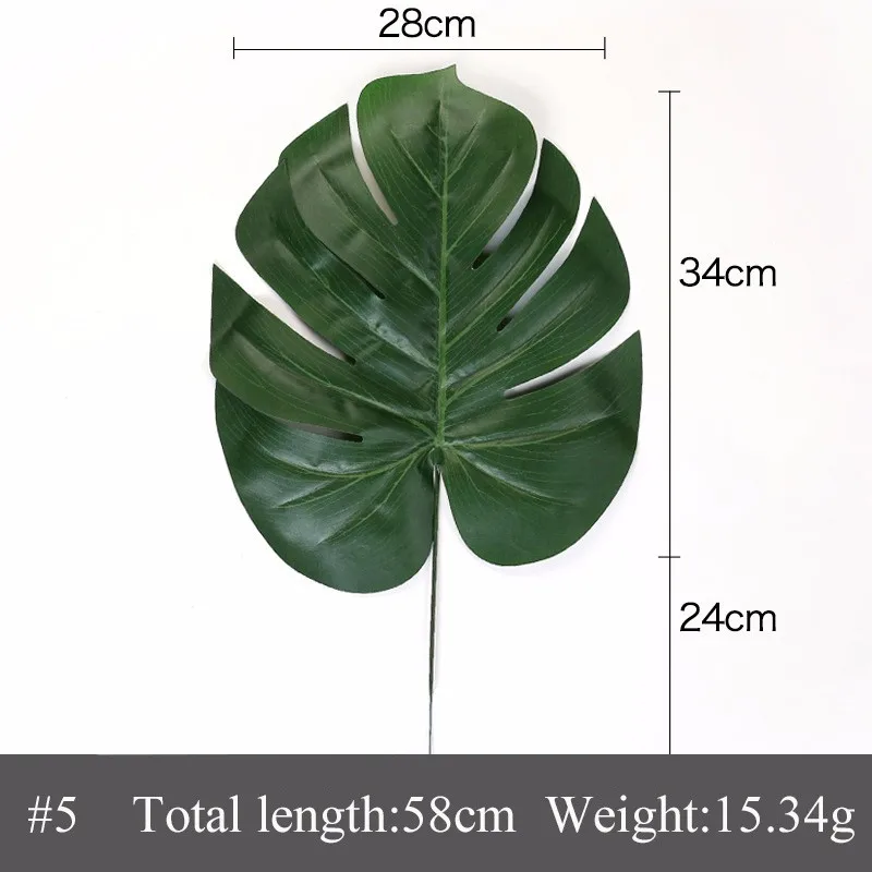 Zero Wholesale Artificial Tropical Leaves Green Turtle Plam Leaf