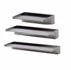 stainless steel sheer descent outdoor wall garden water blade led waterfall indoor water fountain with led light