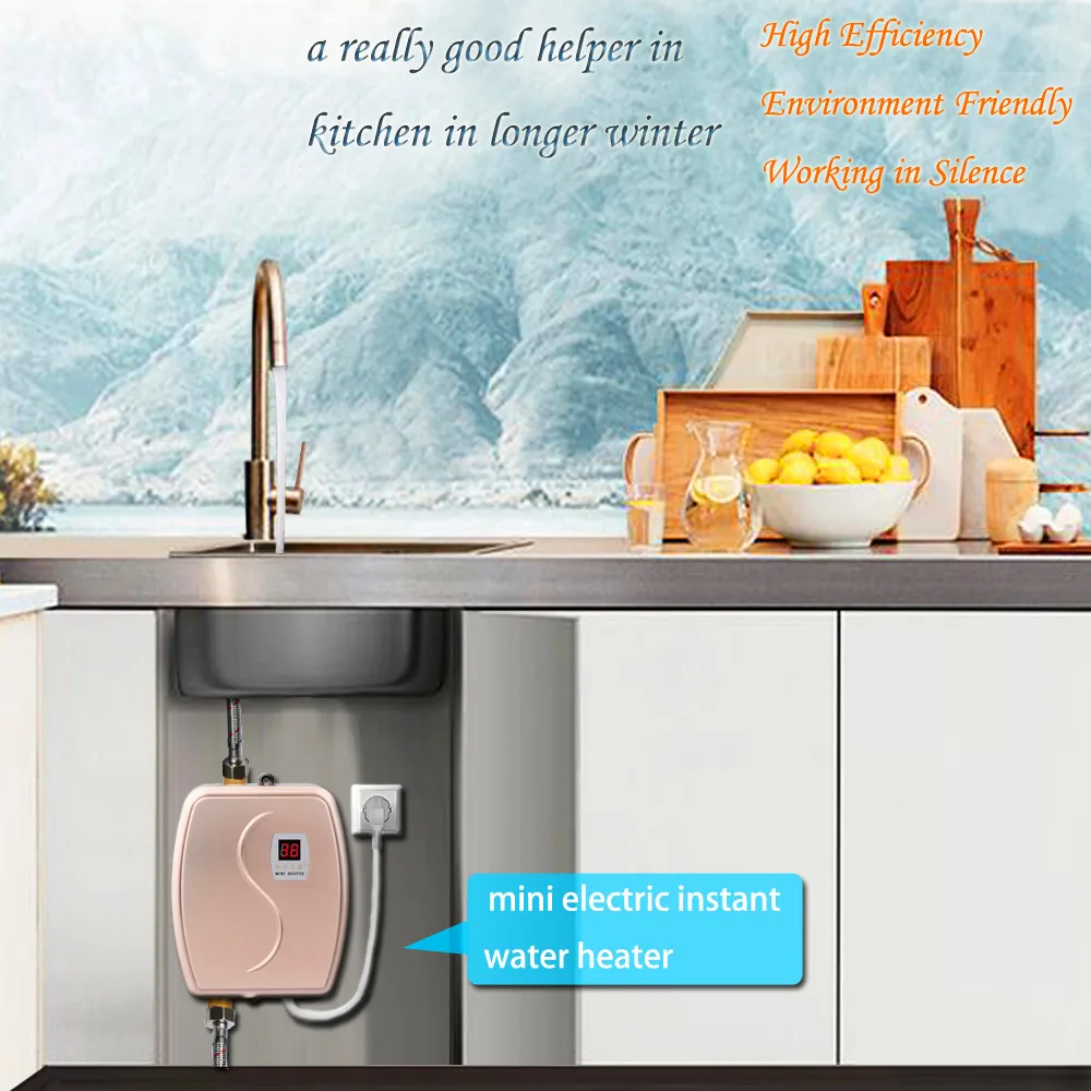 Fresh Design Electric Instant Kitchen Water Heater Portable Electric Water Heater Tankless For