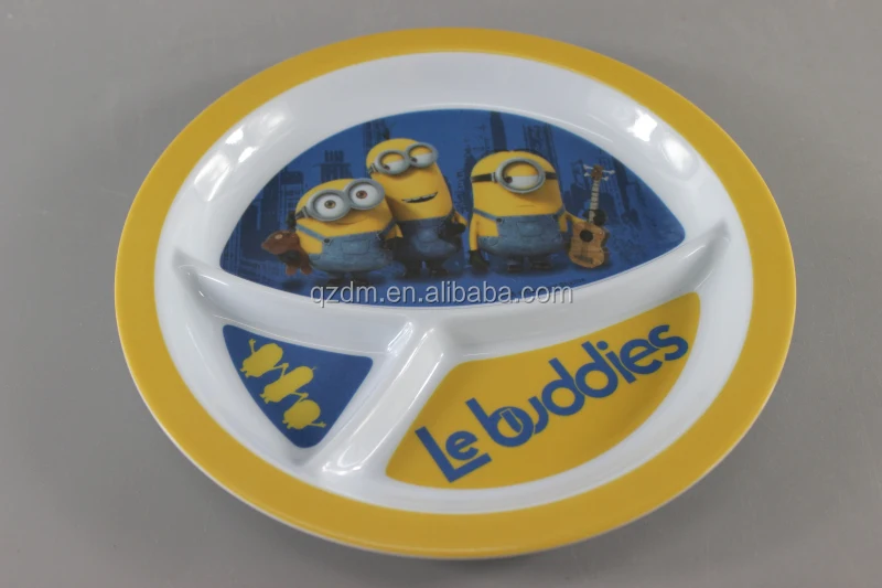 Melamine Baby 3 Divide Plate Kids Candy Dishes
