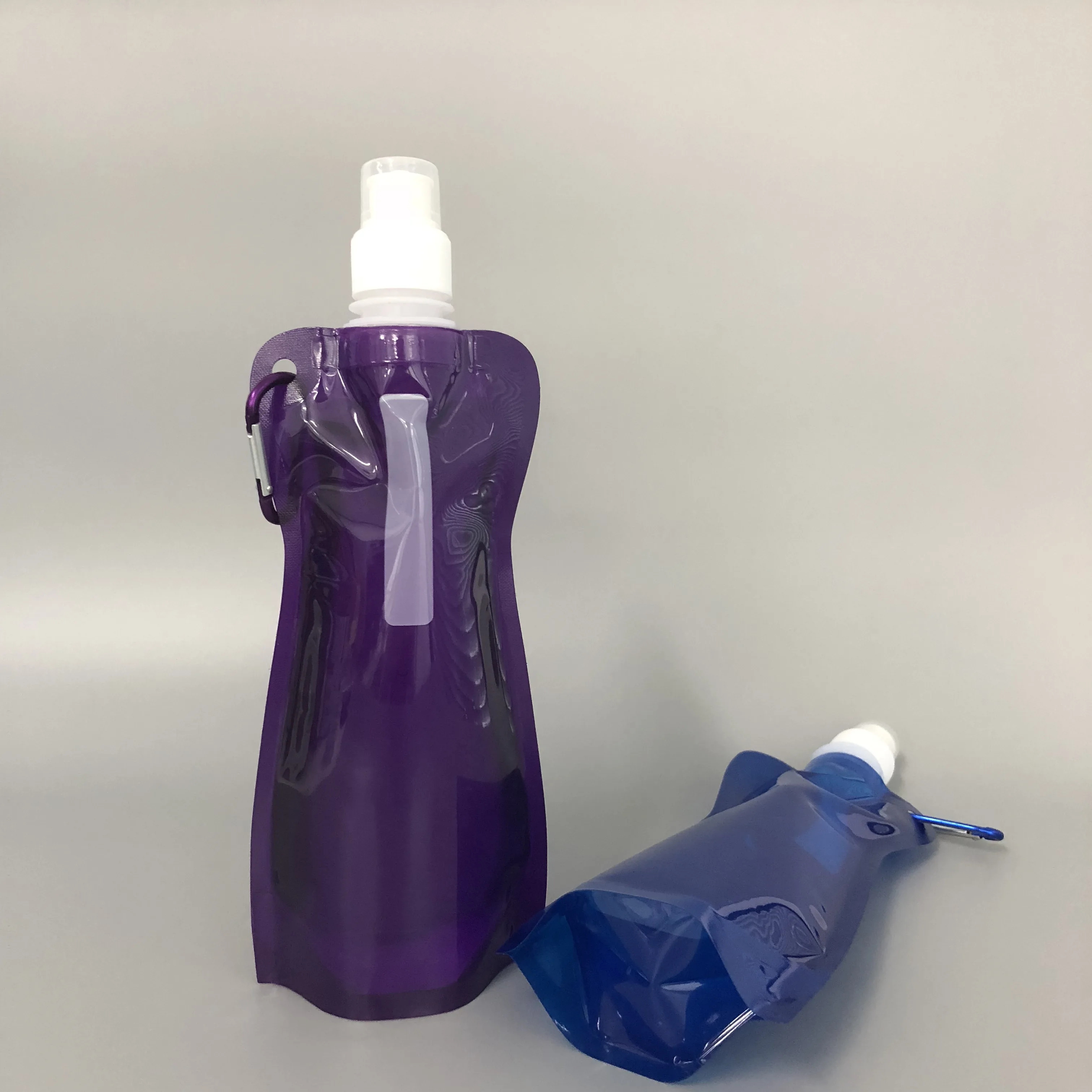 clear folding sports water bottle