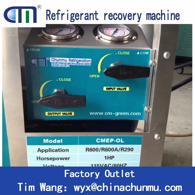 R1234yf/r32/r600a Explosion Proof Refrigerant Recovery/reclaim/vacuum