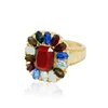 Wholesale new design Latest Simple Gold Diamond carved gemstone ring customized 2019
