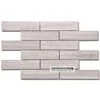 Good Price 2x8 Inch Brick Wood Light Grain Polished Marble Mosaic Backsplash