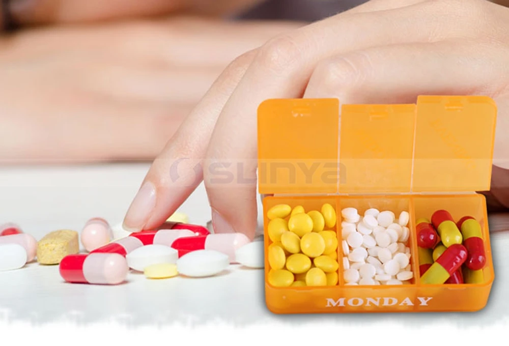 Weekly Pill Box Organizer With 7 Single Box And 3 Daily Compartments