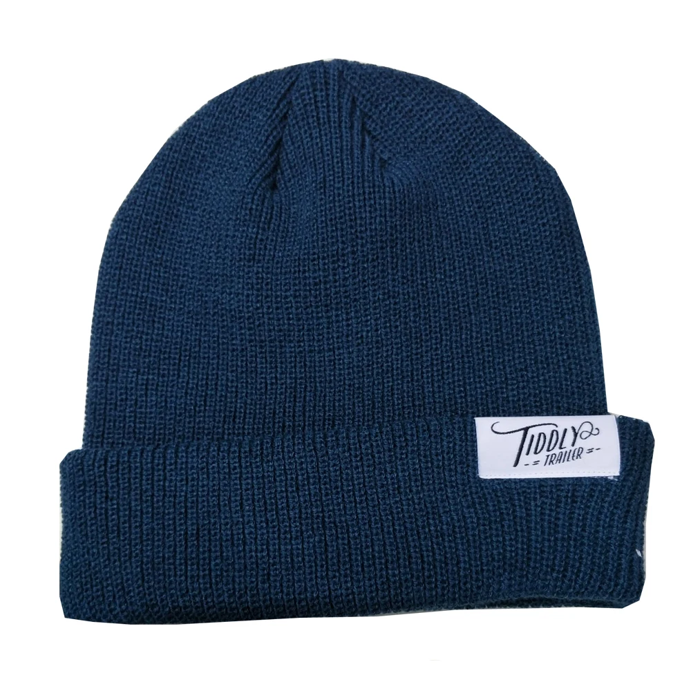 High Quality Custom Knitted Beanie With A Woven Label - Buy Beanie Hat ...