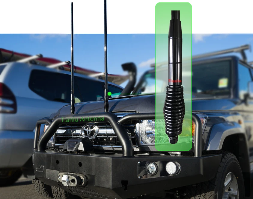 Bullbar Off Road Heavy Duty Dia. 5.5cm Uhf Cb 477mhz 6.5dbi Big Ferrule Spring Base Antenna