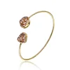 Promotion produce nice druzy bangle 24k gold vacuum electroplating surface bracelet fashion jewelry for women