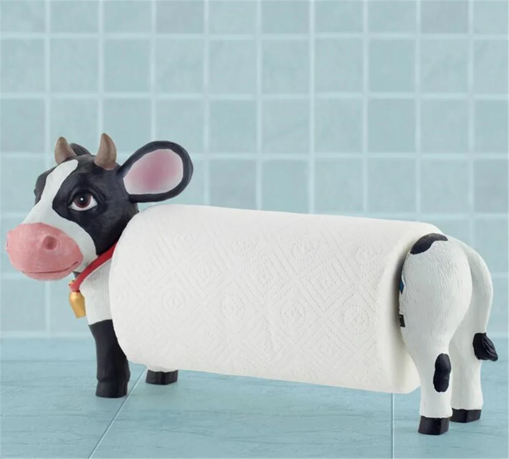 Creatieve trommel keuken papieren handdoek houder, koeien hars ... Creativ keuken ontwerp