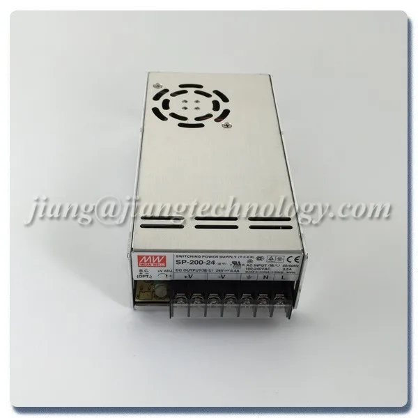 PFC Function Enclosed 201.6W 24V 8.4A SP-200-24 Meanwell AC-DC Single Output SP-200 MEAN WELL Switching Power Supply